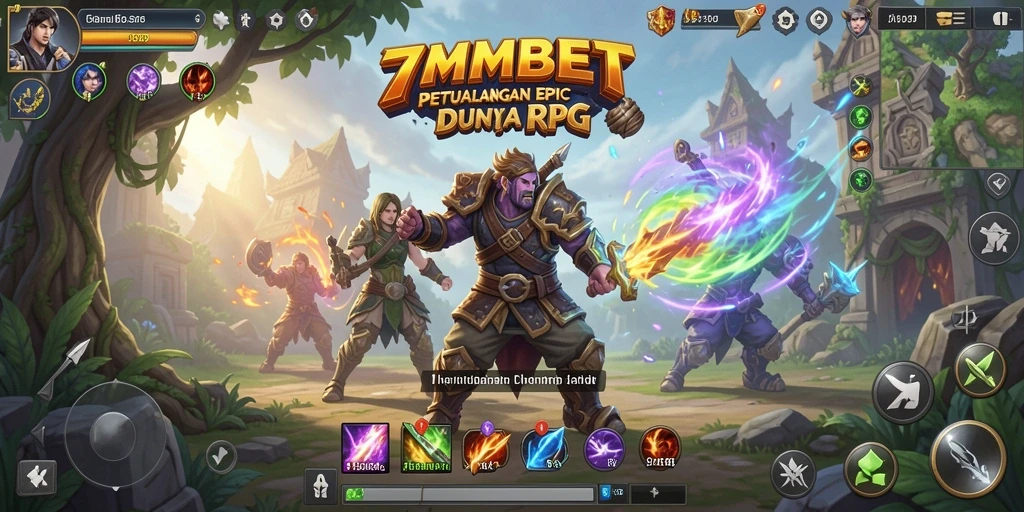 Tampilan gameplay <strong>7MMBET</strong> yang memukau dalam petualangan RPG.