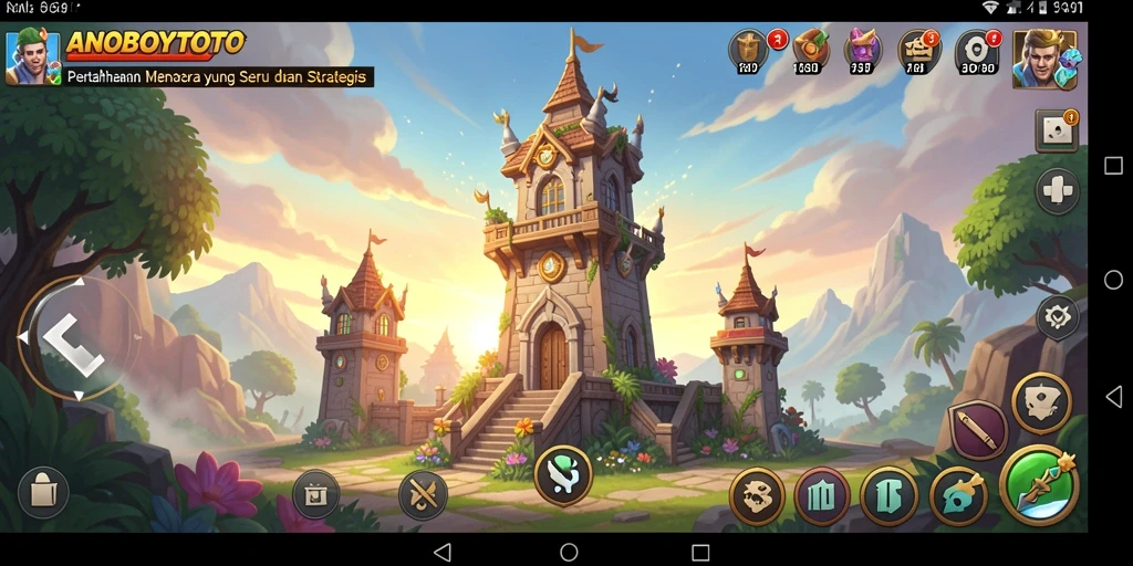 Tampilan gameplay ANOBOYTOTO yang menegangkan di Tower Defense.