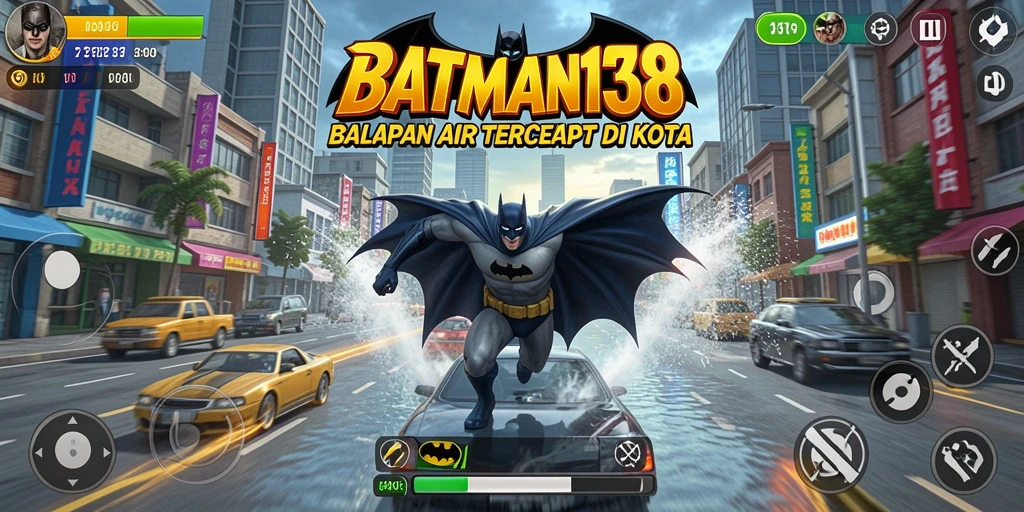 Tampilan menarik dari gameplay balapan air yang mendebarkan.
