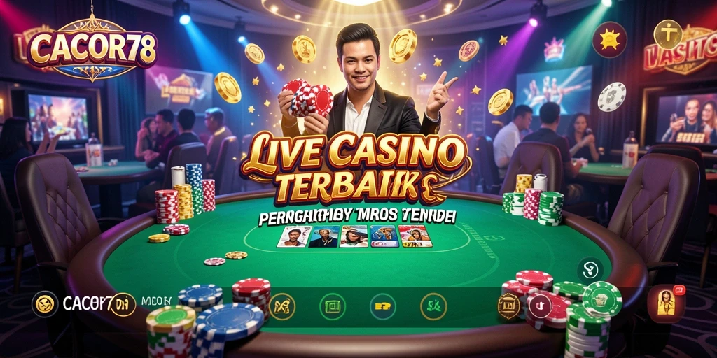 Tampilan mendebarkan dari gameplay Live Casino CACOR78 yang interaktif.