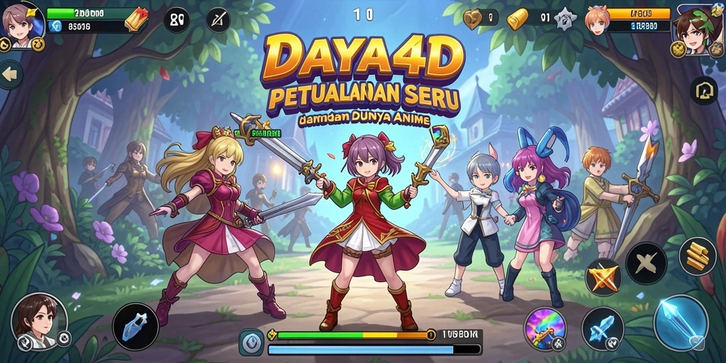 Screenshot DAYA4D menampilkan aksi memukau dalam permainan Anime.