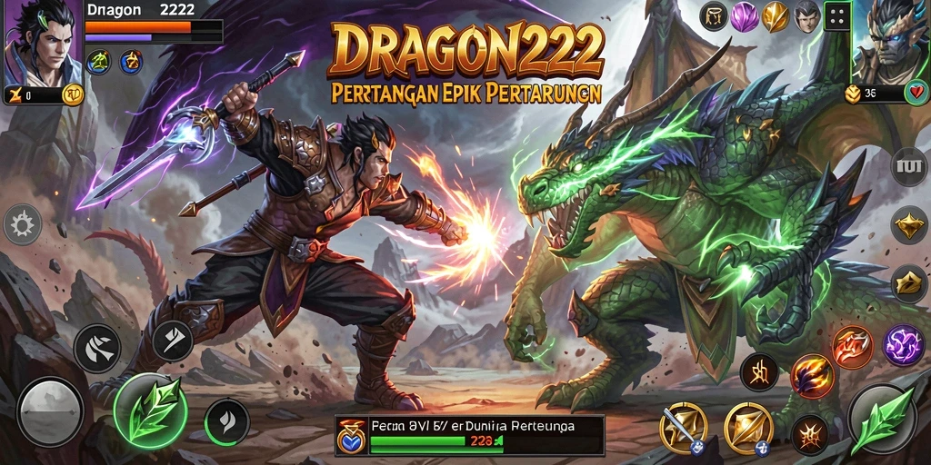 Tampilan gameplay DRAGON222 yang menegangkan dalam pertarungan epik.