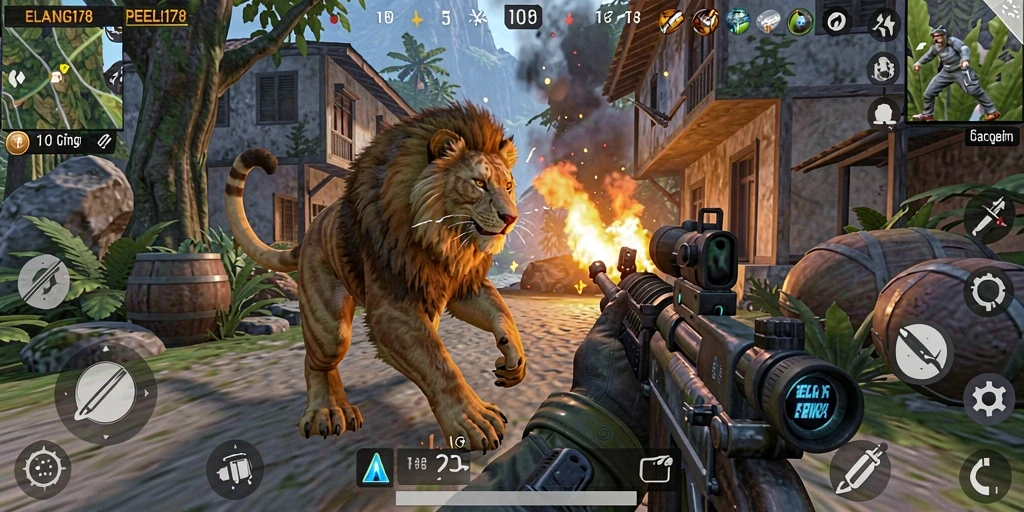 Gameplay TPS yang seru dan mendebarkan di ELANG178.