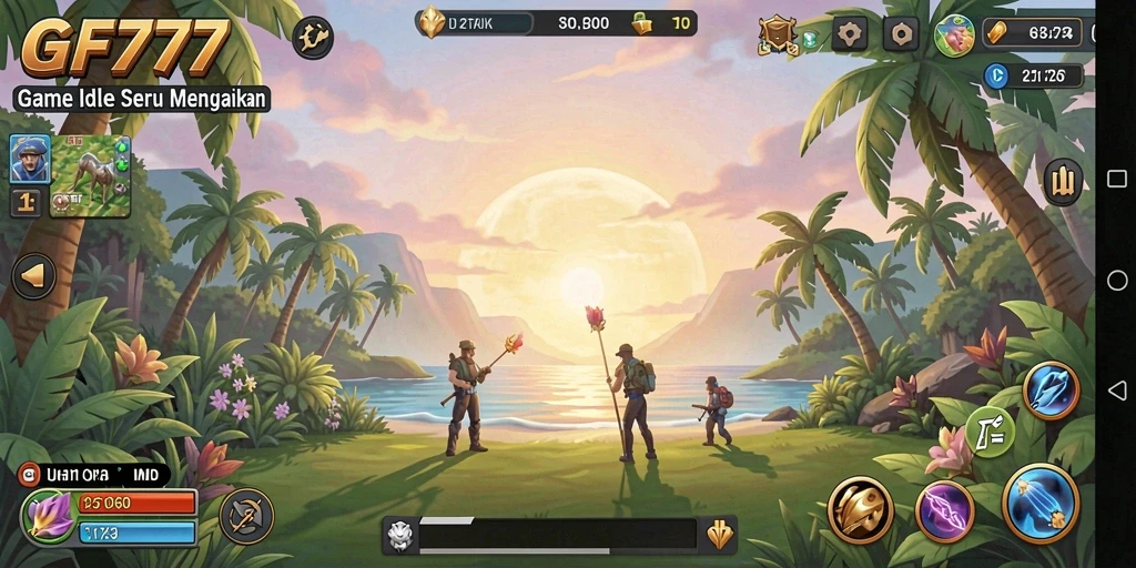 Tampilan screenshot GF777 menampilkan aksi seru dalam gameplay Idle.