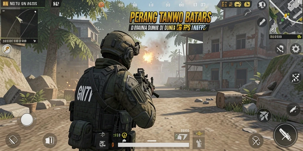 Screenshot gameplay GN777 menampilkan aksi tempur yang intens.