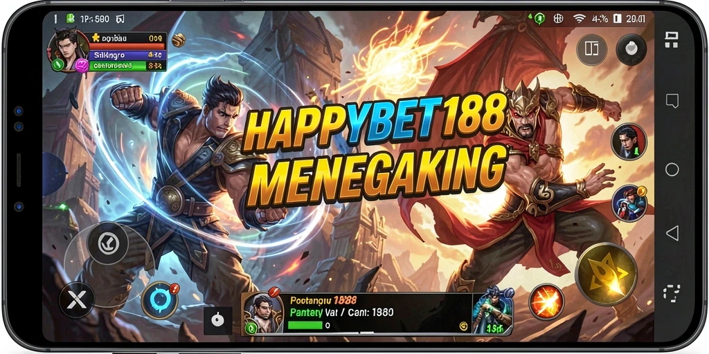 Tangkapan layar gameplay <strong>HAPPYBET188</strong> yang menampilkan pertarungan seru antar karakter.