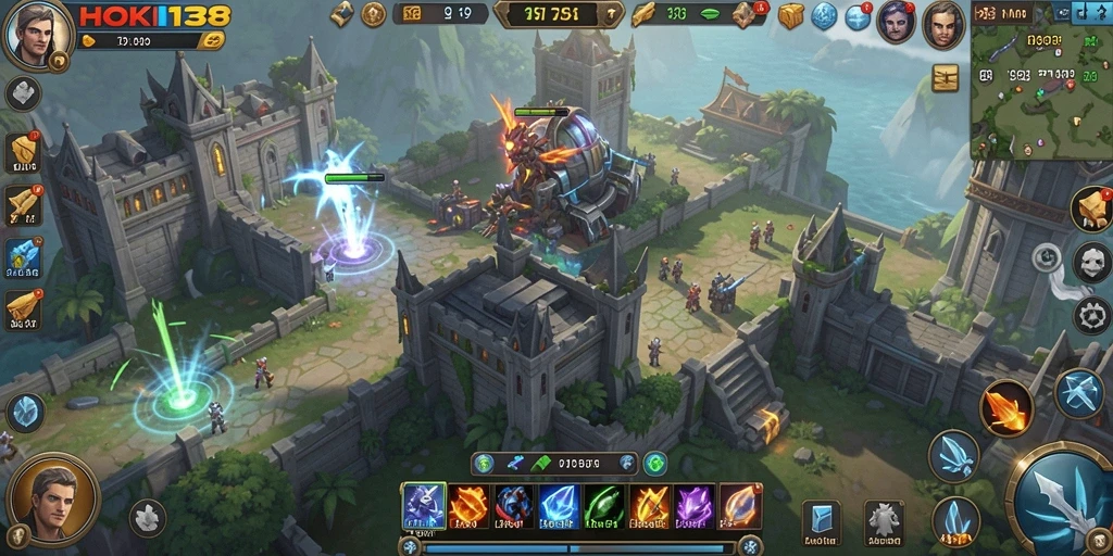 Screenshot HOKI138 menampilkan pertempuran menegangkan di Tower Defense.