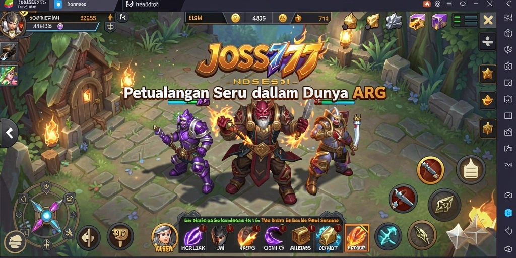 Tampilan menarik dari gameplay ARPG di JOSS777.
