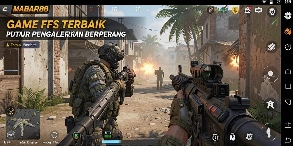 Screenshot gameplay MABAR88 memperlihatkan aksi pertempuran yang mendebarkan.