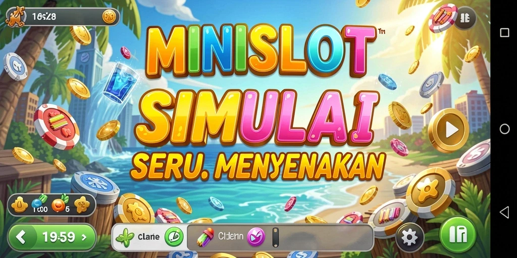 Tampilan utama gameplay MINISLOT dengan mesin slot yang beragam.