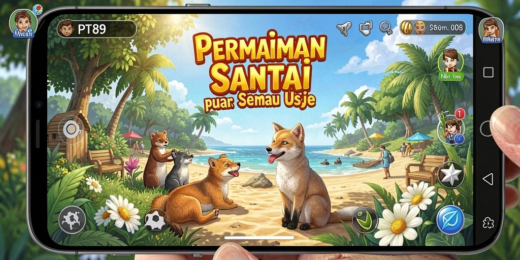 Tangkapan layar gameplay PT89 menampilkan kebersamaan dan keseruan saat bermain.
