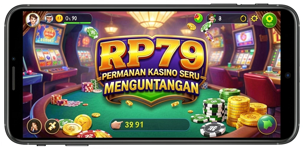 Tampilan gameplay RP79 yang menarik dengan pilihan permainan Kasino.