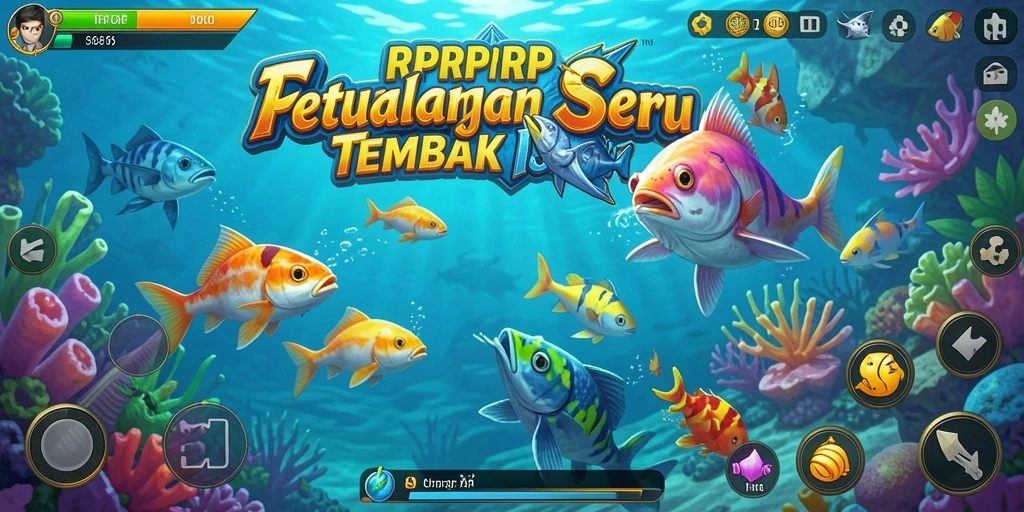 Tampilan gameplay RPRPRP yang seru saat menangkap ikan.