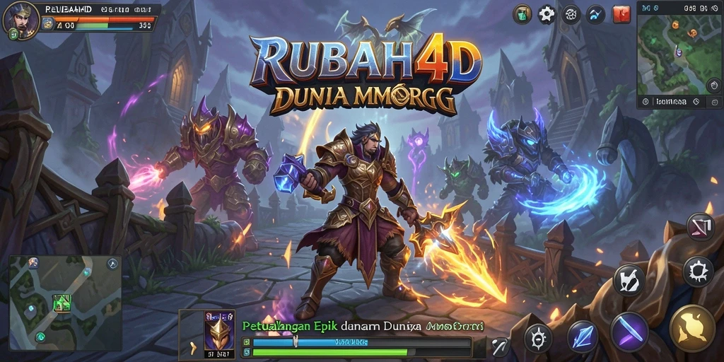 Screenshot gameplay RUBAH4D menampilkan karakter dalam pertempuran epik.