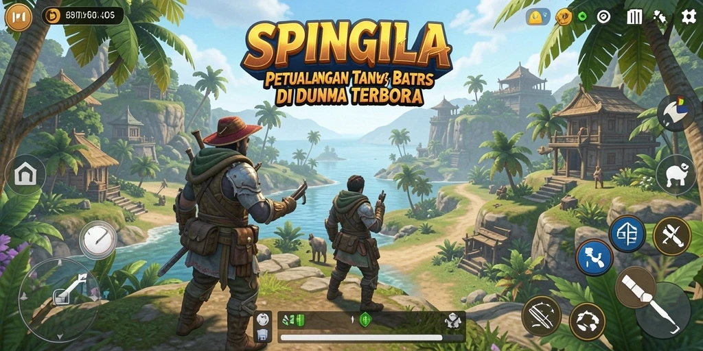 Tangkapan layar SPINGILA menampilkan pemain menjelajahi dunia terbuka yang menakjubkan.