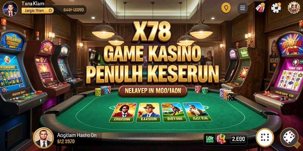 Tampilan permainan Kasino yang seru dan memukau di X78.
